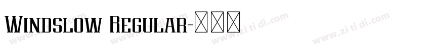 Windslow Regular字体转换